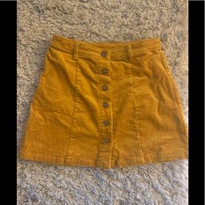 Forever 21 Mustard Corduroy Skirt Size S